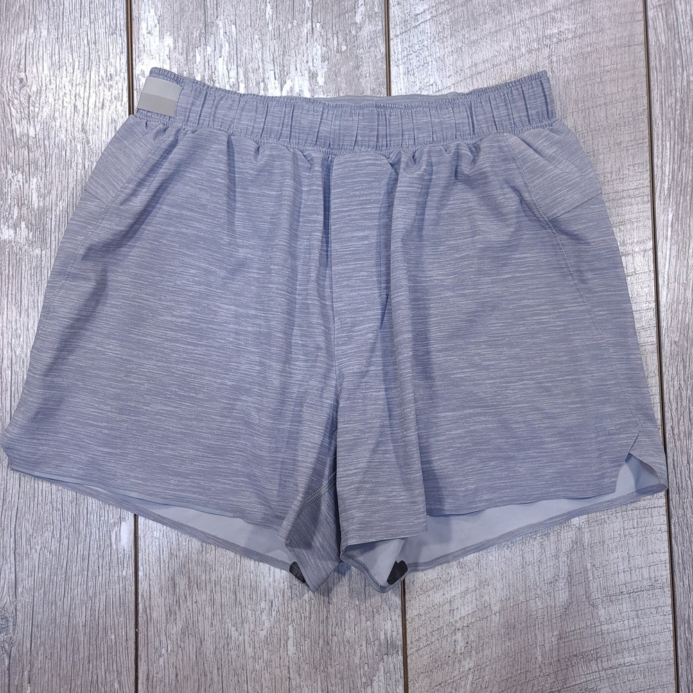 Lululemon Surge Lined Shorts Mens S Grey Heathered Space Dye Athletic Running